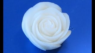 Cách tỉa hoa Hồng từ Cải Củ-Carving Rose Art-Rose schnitzen aus Retich