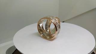 Серебряные обручальные кольца 925 пробы с краями из золота