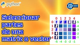 ¿Cómo seleccionar partes de un arreglo? | Matrices y vectores | Definir arreglos | Numpy | Python