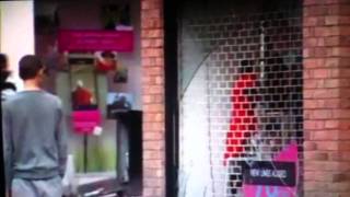 MANCHESTER RIOT SHOCKING FOOTAGE YOUTH SETS FIRE TO MISS SELFRIDGE STORE CAUGHT ON CAMERA