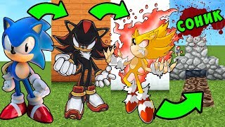 КАК МЕНЯЛСЯ СОНИК И ЕГО ЖИЗНЕННЫЙ ЦИКЛ В МАЙНКРАФТ ~ ЭВОЛЮЦИЯ СОНИКА В MINECRAFT SONIC