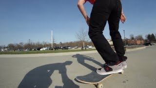 SKATER HITS CAR WHILE SKATING!