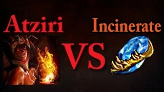 Path of Exile Atziri VS Incinerate (1 HP Near Death )