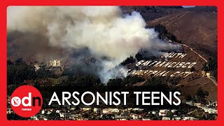 Teens Start Wildfire Next to Iconic South San Francisco Sign