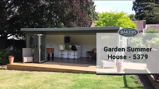 Bi-fold Garden summer house 5379 by Bakers Timber Buildings