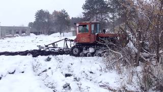 дт 75 на пахота зима