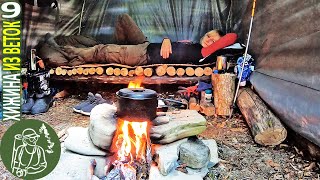 ???? Меня и хижину обнаружил рыбак на ночь глядя Хижина из веток ► Серия 9