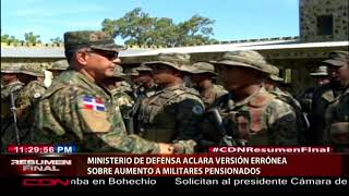 Ministerio de Defensa aclara versión errónea sobre aumento a militares pensionados