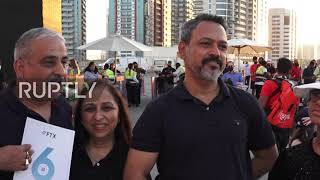 UAE: Fans arrive at Dubai stadium for cricket World Cup 2021 final between Australia and NZ