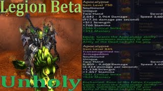 Legion Beta Unholy DK PvP - 845 Item Level Weapon - 2's and 3's