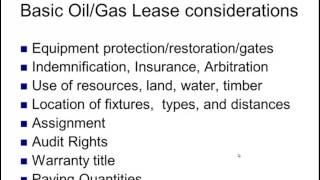 Basic Lease Considerations, Pooling, and Landowner Groups