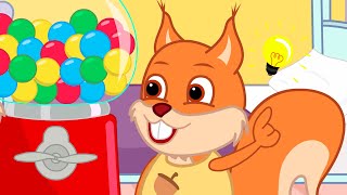 Famille d'Écureuil - Idée Pour Machine a Gommes Animé 2022 en Français