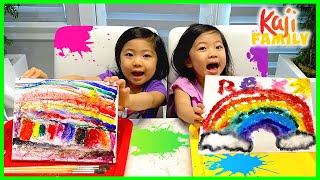 Easy Salt Painting Kids Activities with Emma and Kate!!