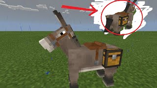 Как перевозить ПОКЛАЖУ в MCPE 0.15.0 на осле и муле!! ШОК!! Как надеть сундук на лошадь в Minecraft