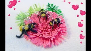 Декоративный  шмель МК / Decorative bumblebee / Hand made DIY