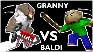 Monster School : BALDI'S BASICS VS GRANNY CHALLENGE ALL EPISODE 1 - Minecraft Animation