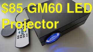 $75 GM60 1000 lm LED projector review+Full budget home cinema setup
