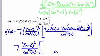 AP Calculus AB: Unit 3 Review