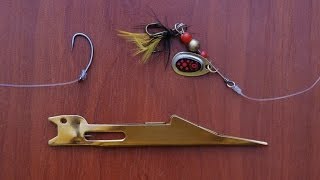 Приспособление для быстрого вязания узлов. fast knot tying  fish hooks