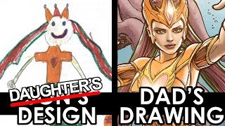 DAUGHTER DESIGN - DAD'S DRAWING! The MERMAID QUEEN!