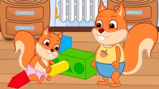 Famille d'Écureuil - Casse-Tête Pour Enfants Animé 2022 en Français