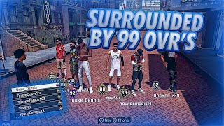 99 OVERALLS AROUND ME! THE BEST STRETCH BIG AND 4 99 OVERALLS TAKE OVER PRO AM! NBA 2K18 7'3 DEMIGOD