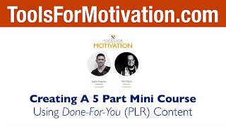 Building A 5 Day Mini Course With PLR