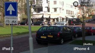 Apple iPad 3 vs Apple iPhone 4 test video