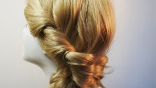 花かんむり風ねじり編み込みアレンジ ロング