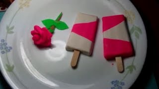 Making of play-doh rose and popsicles