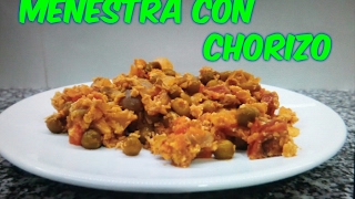 COMO HACER MENESTRA CON CHORIZO ||COCINA CON PILAR||