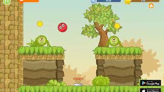 Red Bounce Ball 5 (All Levels 3 Stars)