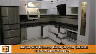 Tủ bếp Acrylic | do Nội Thất Phúc Thọ - Hoàn thiện tủ bếp tại nhà anh anh Hào, Sóc Sơn, Hà Nội