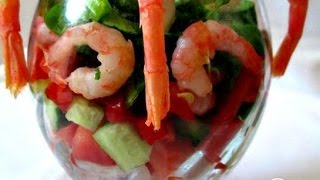 Салат коктейль с креветками Пошаговый рецепт