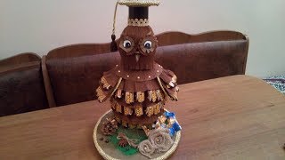 Сова из конфет "Символ мудрости".Подарки на День учителя.