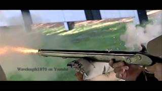 Flintlock muzzle loader in super slow motion, 600 frame/sec
