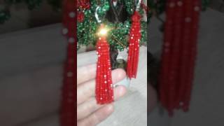 Серьги оскар. Серьги кисти. Бисероплетение. Ручная работа. #УлжанУайханқызы
