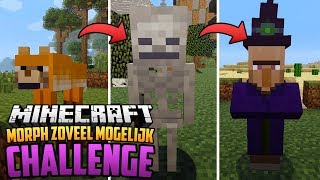 MORPH MOD ZOVEEL MOGELIJK DIEREN CHALLENGE - Minecraft Mod Challenge
