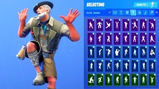 LUDWIG SKIN SHOWCASE WITH ALL FORTNITE DANCES & EMOTES