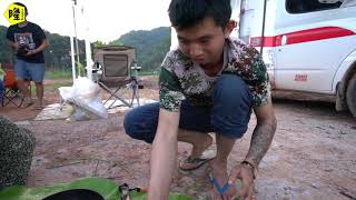 去了深山中的私人营地 当地人做的泰式烤鱼 篝火到深夜 旅行vlog day58-2