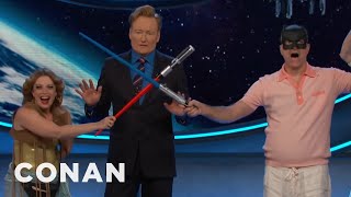The Cast Of "Mamma Mia 2" Snuck Into Comic-Con®  - CONAN on TBS
