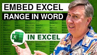 Excel - Embed Growing Range In Word Document - 2601