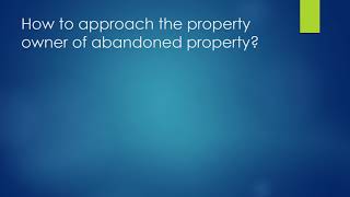 Get Abandoned Property Real Estate Listings