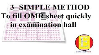 How to fill OMR Sheet quickly in examination hall  || Entrance Fear || easy2crack