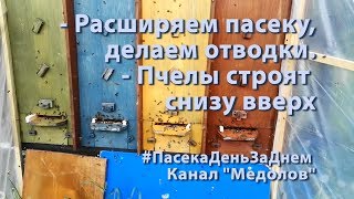 Расширяем пасеку, делаем отводки. Пчелы строят  снизу вверх   #ПасекаДеньЗаДнем