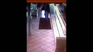 Lady poops while walking.