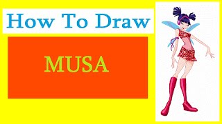 How to Draw a Musa (Winx) / Как нарисовать Музу из Винкс