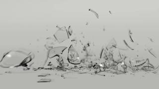 Wineglass Slow Motion Shatter - Rayfire + Pflow - Rendered with Mental Ray - HD