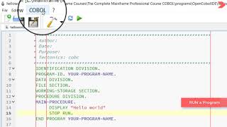 How to Compile and Run a COBOL program on Windows? OpenCOBOLIDE.