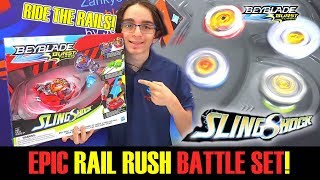 BEYBLADE BURST TURBO! Rail Rush Battle Set Unboxing & Review - Wonder Valtryek V4 Achilles A4